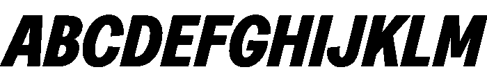 Greed TRIAL CondensedHeavyItalic Instance Font UPPERCASE