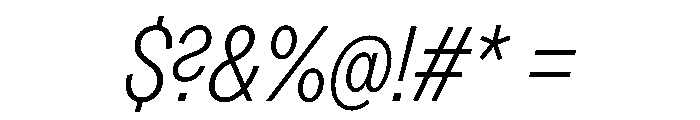 Greed TRIAL CondensedLightItalic Instance Font OTHER CHARS