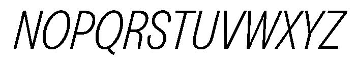 Greed TRIAL CondensedLightItalic Instance Font UPPERCASE