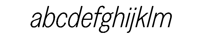 Greed TRIAL CondensedLightItalic Instance FONT