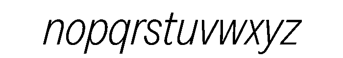 Greed TRIAL CondensedLightItalic Instance Font LOWERCASE