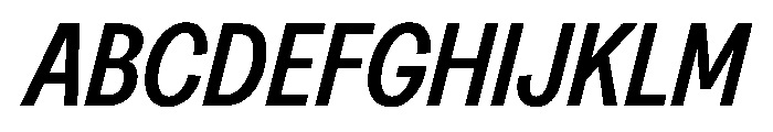 Greed TRIAL CondensedMediumItalic Instance Font UPPERCASE