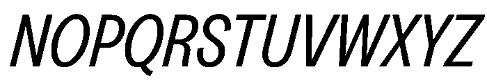 Greed TRIAL CondensedRegularItalic Instance Font UPPERCASE