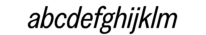 Greed TRIAL CondensedRegularItalic Instance FONT