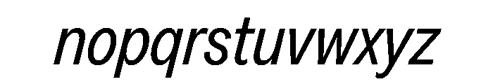 Greed TRIAL CondensedRegularItalic Instance Font LOWERCASE