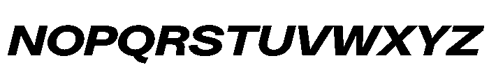 Greed TRIAL ExtendedBoldItalic Instance Font UPPERCASE