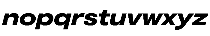 Greed TRIAL ExtendedBoldItalic Instance Font LOWERCASE
