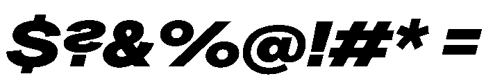 Greed TRIAL ExtendedHeavyItalic Instance Font OTHER CHARS