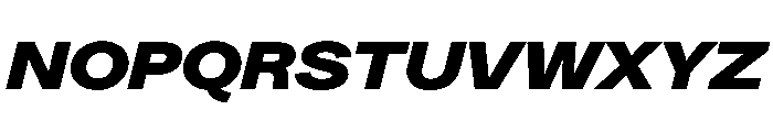 Greed TRIAL ExtendedHeavyItalic Instance Font UPPERCASE