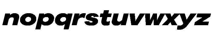 Greed TRIAL ExtendedHeavyItalic Instance Font LOWERCASE