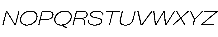 Greed TRIAL ExtendedLightItalic Instance Font UPPERCASE