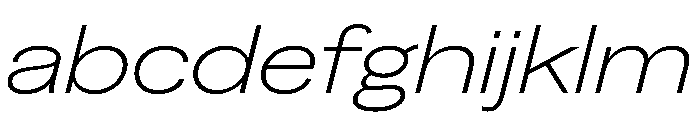 Greed TRIAL ExtendedLightItalic Instance FONT