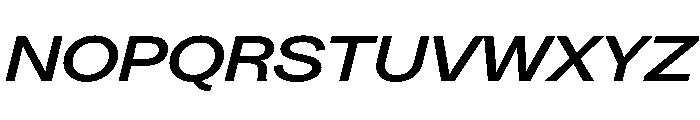 Greed TRIAL ExtendedMediumItalic Instance Font UPPERCASE