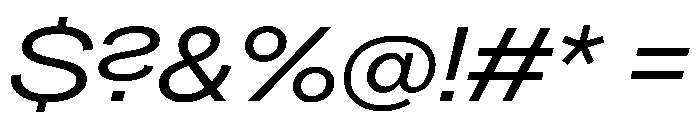 Greed TRIAL ExtendedRegularItalic Instance Font OTHER CHARS