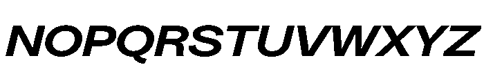 Greed TRIAL ExtendedSemiBoldItalic Instance Font UPPERCASE