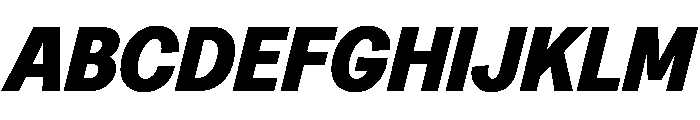 Greed TRIAL NarrowHeavyItalic Instance Font UPPERCASE