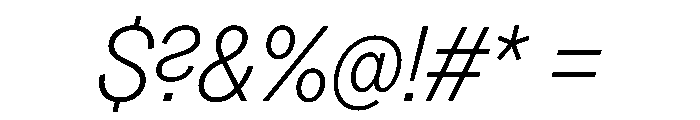Greed TRIAL NarrowLightItalic Instance Font OTHER CHARS