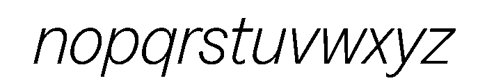 Greed TRIAL NarrowLightItalic Instance Font LOWERCASE