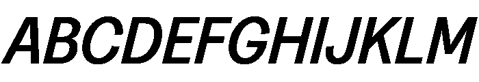 Greed TRIAL NarrowMediumItalic Instance Font UPPERCASE