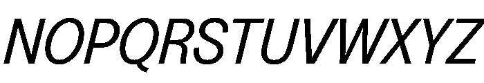 Greed TRIAL NarrowRegularItalic Instance Font UPPERCASE