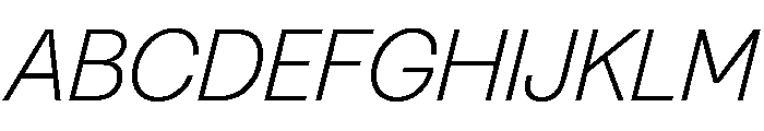 Greed TRIAL StandardLightItalic Instance Font UPPERCASE