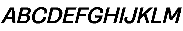 Greed TRIAL StandardMediumItalic Instance Font UPPERCASE