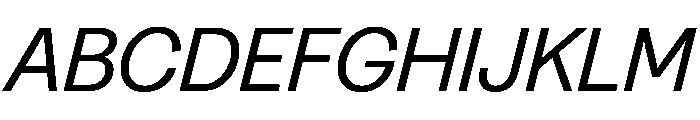 Greed TRIAL StandardRegularItalic Instance Font UPPERCASE