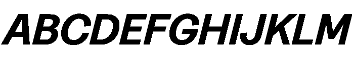 Greed TRIAL StandardSemiBoldItalic Instance Font UPPERCASE