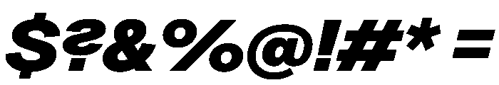 Greed TRIAL WideHeavyItalic Instance Font OTHER CHARS