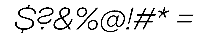Greed TRIAL WideLightItalic Instance Font OTHER CHARS