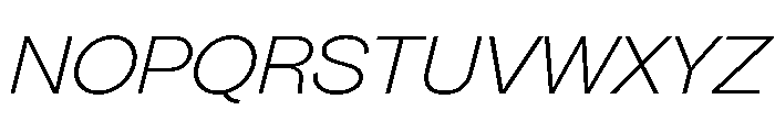 Greed TRIAL WideLightItalic Instance Font UPPERCASE