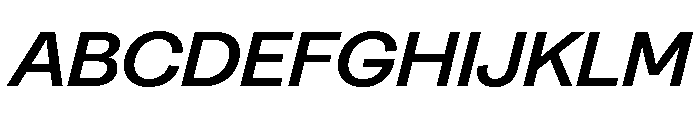 Greed TRIAL WideMediumItalic Instance Font UPPERCASE