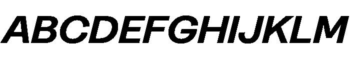 Greed TRIAL WideSemiBoldItalic Instance Font UPPERCASE