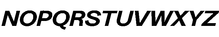 Greed TRIAL WideSemiBoldItalic Instance Font UPPERCASE