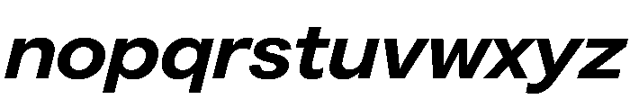 Greed TRIAL WideSemiBoldItalic Instance Font LOWERCASE