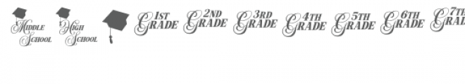 graduate dingbat font Font UPPERCASE