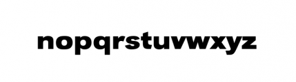 Grotesk URW Bold Extra Wide Font LOWERCASE