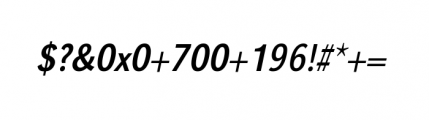 Grotesk URW Regular Extra Narrow Oblique Font OTHER CHARS