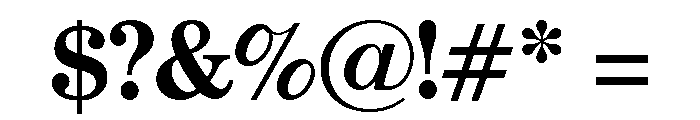 Grad Bold Font OTHER CHARS