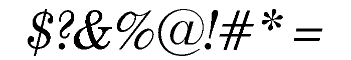 Grad Regular Italic Font OTHER CHARS