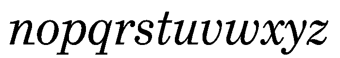 Grad Regular Italic Font LOWERCASE