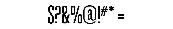 Grand Canyon Medium Font OTHER CHARS