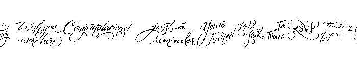 Greeting Cards Regular Font LOWERCASE