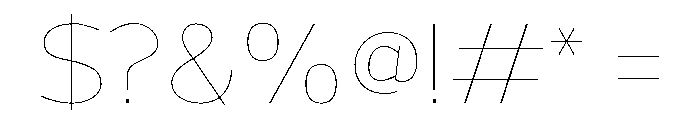 Grey Sans Hairline Font OTHER CHARS