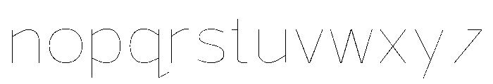 Grey Sans Hairline Font LOWERCASE
