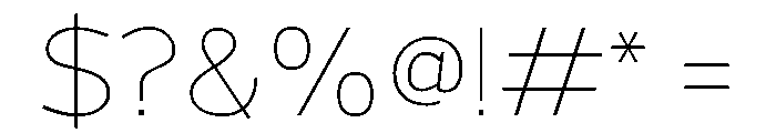 Grey Sans Thin Font OTHER CHARS