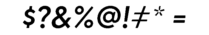 Greycliff Demi Bold Oblique Font OTHER CHARS