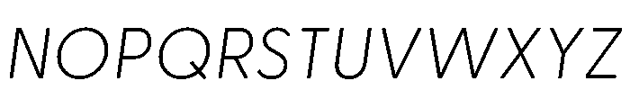 Greycliff Extra Light Oblique Font UPPERCASE