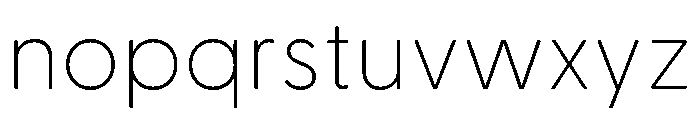 Greycliff Japanese Thin Font LOWERCASE