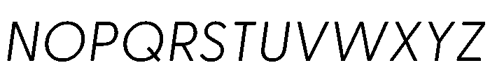 Greycliff Light Oblique Font UPPERCASE